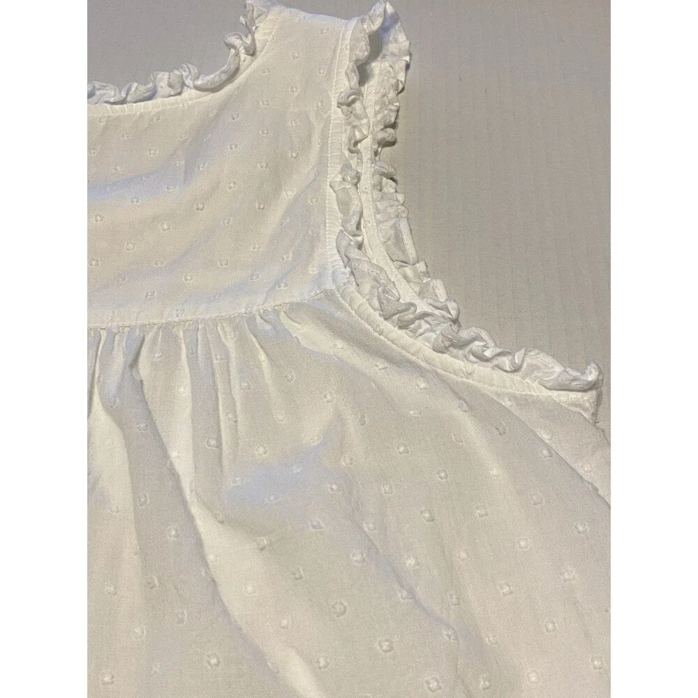 Adonna Sleepwear Nightgown Cotton Swiss Dot Sz M Cottagecore Prairie Romantic - Picture 12 of 15